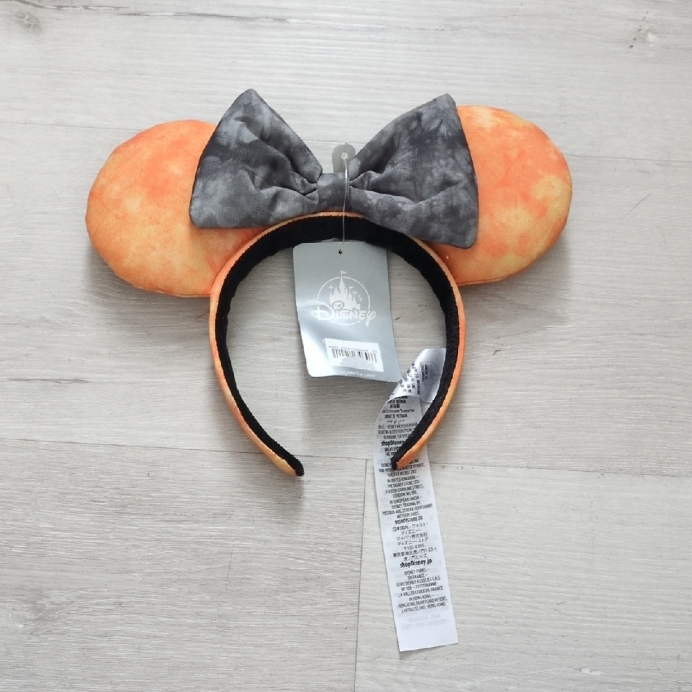 Disney Orange and Gray Minnie Mouse Ears Headband